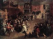 unknow artist The Ball at the Court oil painting reproduction